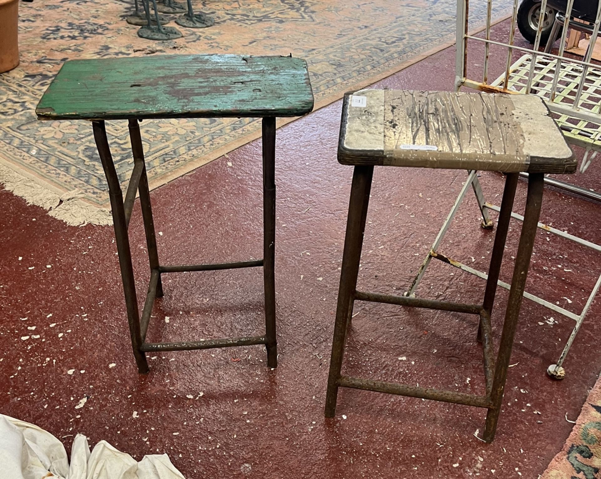 Pair of industrial stools