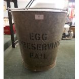 Egg preserving pail