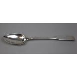 Large hallmarked silver serving spoon with mark - Approx weight 110g