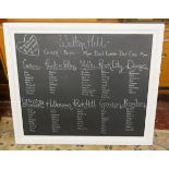 Large double sided chalkboard