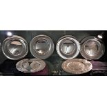 Set of 6 Wilkens chargers 925 silver - Approx weight 3.49Kg & diameter 30cm