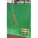 Artists easel marked JM Pallard together with another