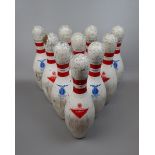 Interior design - set of 10 American bowling pins - AMF New Jersey