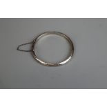 Silver engraved childs bangle