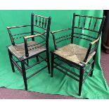 2 William Morris Sussex carver chairs