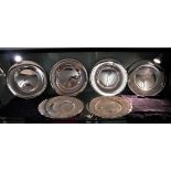 Set of 6 Wilkens chargers 925 silver - Approx weight 3.49Kg & diameter 30cm