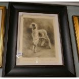 Original engraving of a lamb signed