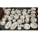 Large collection of mostly Royal Worcester Evesham pattern
