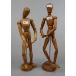 2 articulated figures - Approx height 33cm