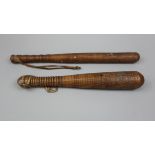 2 vintage truncheons