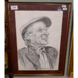 Pencil sketch of a gentleman - Approx image size 28cm x 40cm