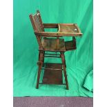 Edwardian metamorphic high chair/low chair with play items