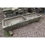 Antique stone trough - Approx length: 129cm