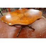 Inlaid mahogany coffee table