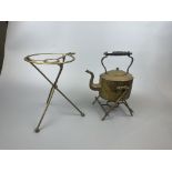 Copper kettle stand and tripod