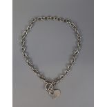 Hallmarked silver Albert chain