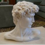 Italian porcelain bust of David - Approx height: 50cm