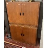 Pair of mid-century college cupboards - Approx size: W: 92cm D: 46cm H: 63cm