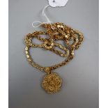 18ct gold (possibly 22ct gold) necklace - approx weight: 31g