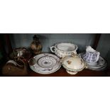 Collection of ceramics to include Wedgwood and early Selotape dispenser