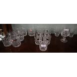 Collection of Webb Corbett full lead crystal glasses