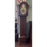 Oak long case clock