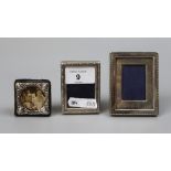 3 small hallmarked silver picture frames