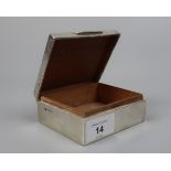 Hallmarked silver cigarette box