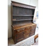 Early oak dresser - Approx size: W: 162cm D: 50cm H: 197cm