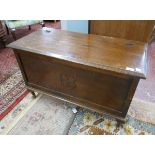 Oak blanket box - Approx size: W: 91cm D: 44cm H: 57cm