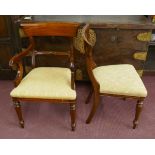 Set of 8 William IV style dining chairs to include 2 carvers