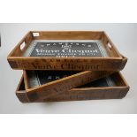 3 graduated Verve Cliquot advertising trays