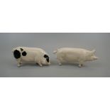 Beswick champions wallboy pig figurine together with a Royal Doulton pig figurine
