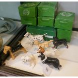 7 dog figurines in original boxes to include Beswick & Royal Doulton