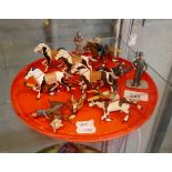 Collection of metal animal figures - Cowboys & Indians