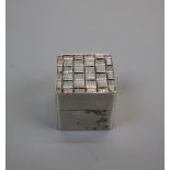 Hallmarked silver pill box by John Cussell London 1977