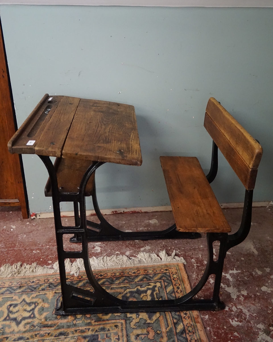 Victorian school desk originally from Bromsgrove school - Image 2 of 3