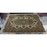 Turkish mustard patterned rug - Approx size: 140cm x 206cm