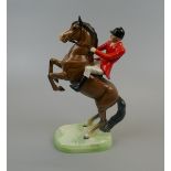 Beswick huntsman on rearing horse figurine - 868 - Approx height: 25cm