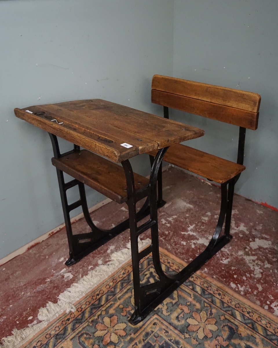 Victorian school desk originally from Bromsgrove school