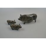 3 Beswick pig figurines