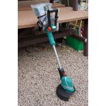Bosch rechargeable strimmer with battery, charger and packet of strimming blades