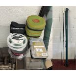 Collection of fly fishing equipment to include Greys GRX 2 piece rod and Greys GRX 7/8 reel together