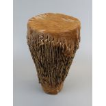 African wood and animal skin drum