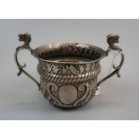 Silver wine porringer - Approx weight: 158g