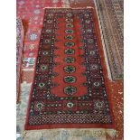 Hand woven wool on cotton runner - Northern Iran - Approx size: 200cm x 76cm