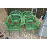 Set of 4 garden patio chairs