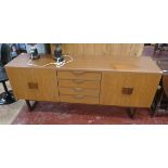 Mid century sideboard - Approx size W: 175cm D: 45cm H: 76cm