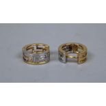 Fine pair of 18ct gold diamond earrings