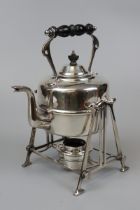 Silver plated spirit kettle
